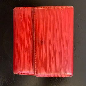 Louis Vuitton red epi wallet